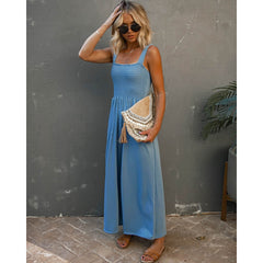 Smocked Pocketed Jumpsuit In Orenge