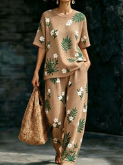 Women's Waffle Casual Two-Piece Set