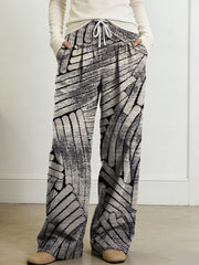 Women's Geometry Color Splicing Gradient Art Print Casual Pants