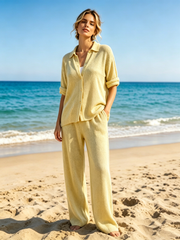 Women's Waffle Casual Two-Piece Set