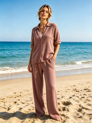 Women's Waffle Casual Two-Piece Set