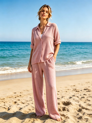 Women's Waffle Casual Two-Piece Set