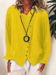 Women's Cotton & Linen Casual Long Shirt