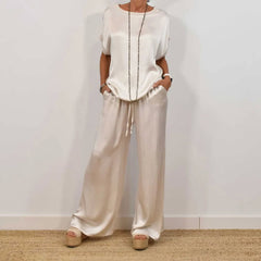 Women's Two-piece Silk Blend Fabric Sets
