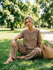 Women's Waffle Casual Two-Piece Set