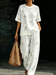 Women's Waffle Casual Two-Piece Set