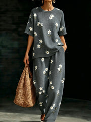 Women's Waffle Casual Two-Piece Set
