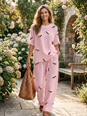 Women's Waffle Casual Two-Piece Set