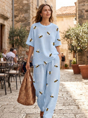 Women's Waffle Casual Two-Piece Set