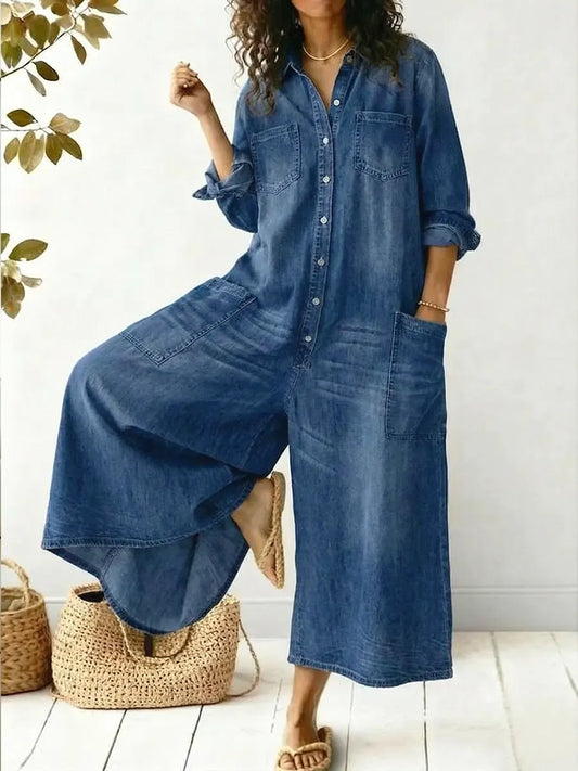 Women's Cozy And Casual Cotton linen Jumpsuit