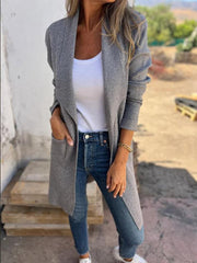 Women's Fall And Winter Lapel Neck Lightweight Wool Jacket