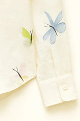 Casual Butterfly Printed Buttoned Shirt