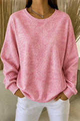 Casual Crew Neck Ombre Sweatshirt