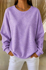 Casual Crew Neck Ombre Sweatshirt