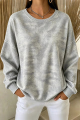 Casual Crew Neck Ombre Sweatshirt