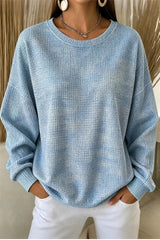 Casual Crew Neck Ombre Sweatshirt