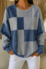 Casual Abstract Graphic Crew Neck Long Sleeve Sweatshirt