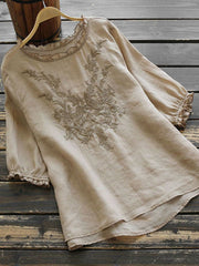 Women's Embroidery Casual Top