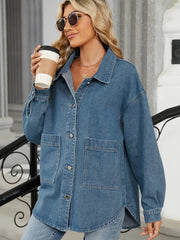 Loose-Fit Washed Denim Jacket