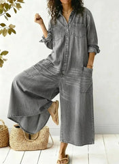 Women's Cozy And Casual Cotton linen Jumpsuit