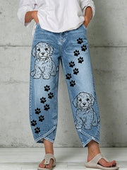 Women's Animal Art Print Trousers