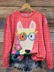 Funny Dog Art Print Casual  Sweatshirt