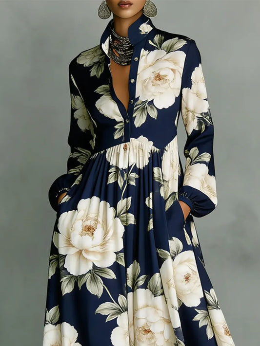 Women's Floral Art Elegant Romantic Casual Vacation Maxi Dress