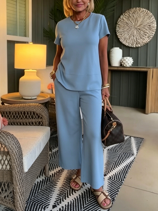 Minimalist Solid-color Buttery-soft Two-piece Set