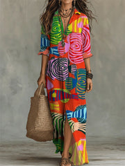 Women's Fish Pattern-printed Casual Long Dress