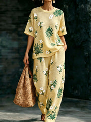 Women's Waffle Casual Two-Piece Set