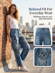 Women's Animal Art Print Trousers