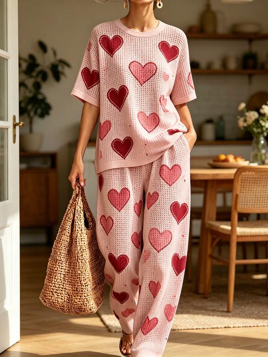Women's Waffle Casual Two-Piece Set