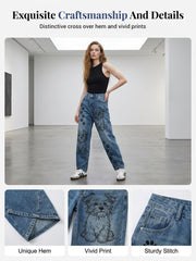 Women's Animal Art Print Trousers