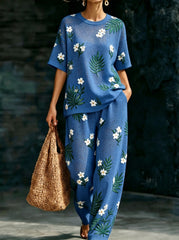 Women's Waffle Casual Two-Piece Set