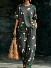 Women's Waffle Casual Two-Piece Set