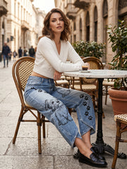 Women's Animal Art Print Trousers