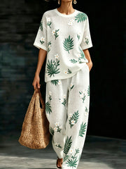Women's Waffle Casual Two-Piece Set