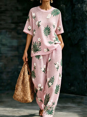 Women's Waffle Casual Two-Piece Set
