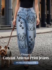 Women's Animal Art Print Trousers