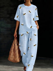 Women's Waffle Casual Two-Piece Set