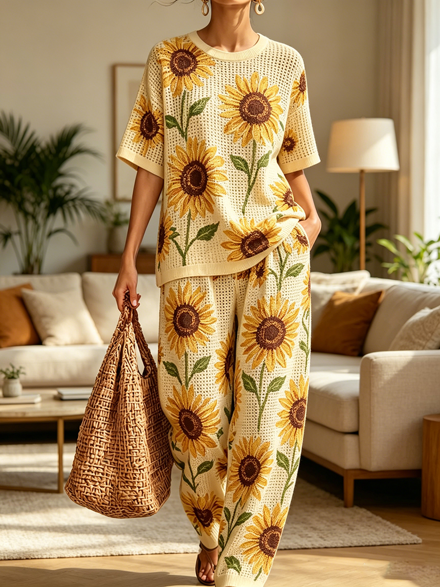 Women's Waffle Casual Two-Piece Set