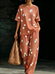 Women's Waffle Casual Two-Piece Set
