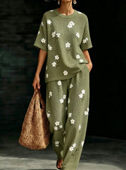 Women's Waffle Casual Two-Piece Set
