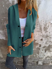 Casual Single Breasted Hooded Jacket ▶︎ Throw-on style for breezy spring & autumn days