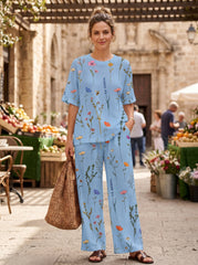 Women's Waffle Casual Two-Piece Set