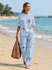 Women's Waffle Casual Two-Piece Set