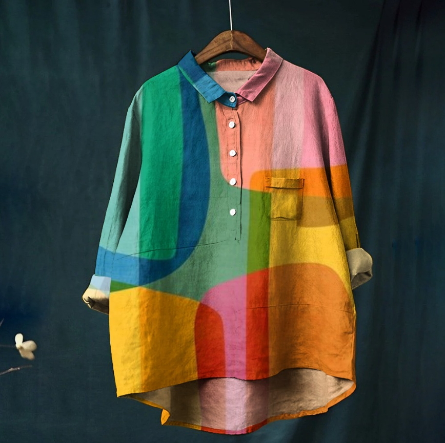 Rainbow Geometric Colorful Shirt