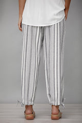Casual Cotton Striped Pants