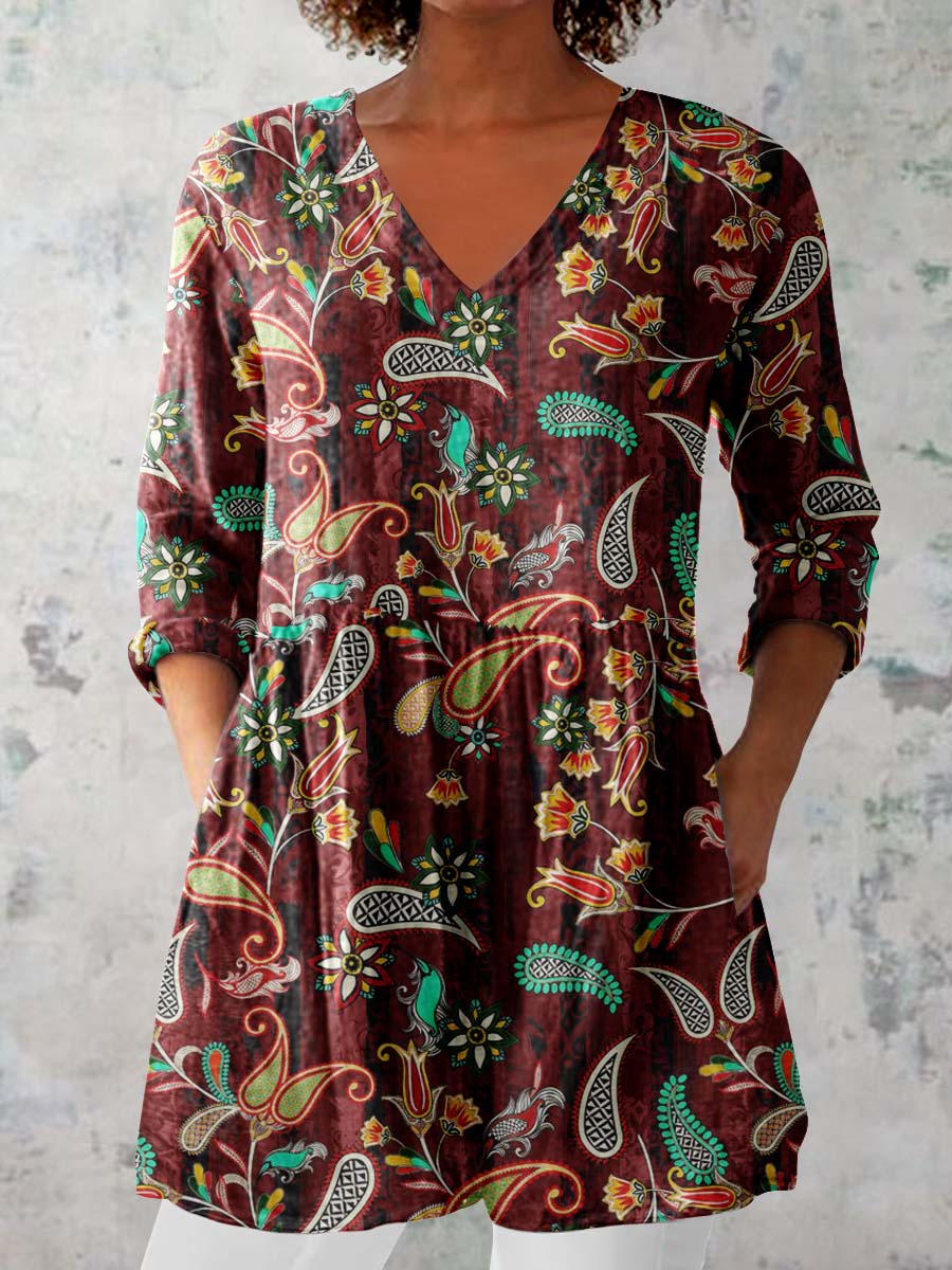 Women's Elegant Perris Motion V Neck  Top