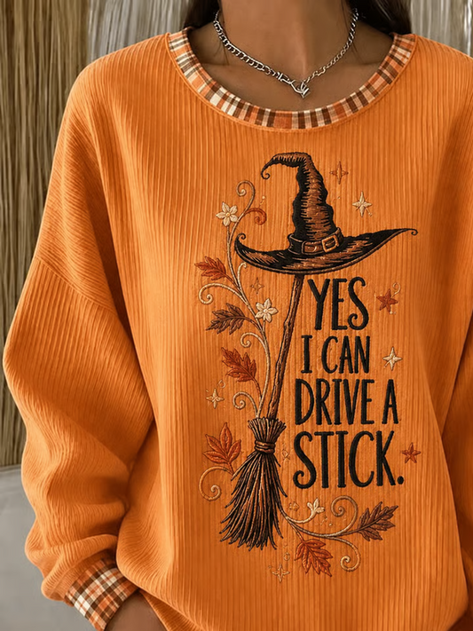 Casual Text Letters Crew Neck Long Sleeve Sweatshirt